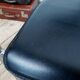 2 armchairs vintage chromed metal and Italian design leather