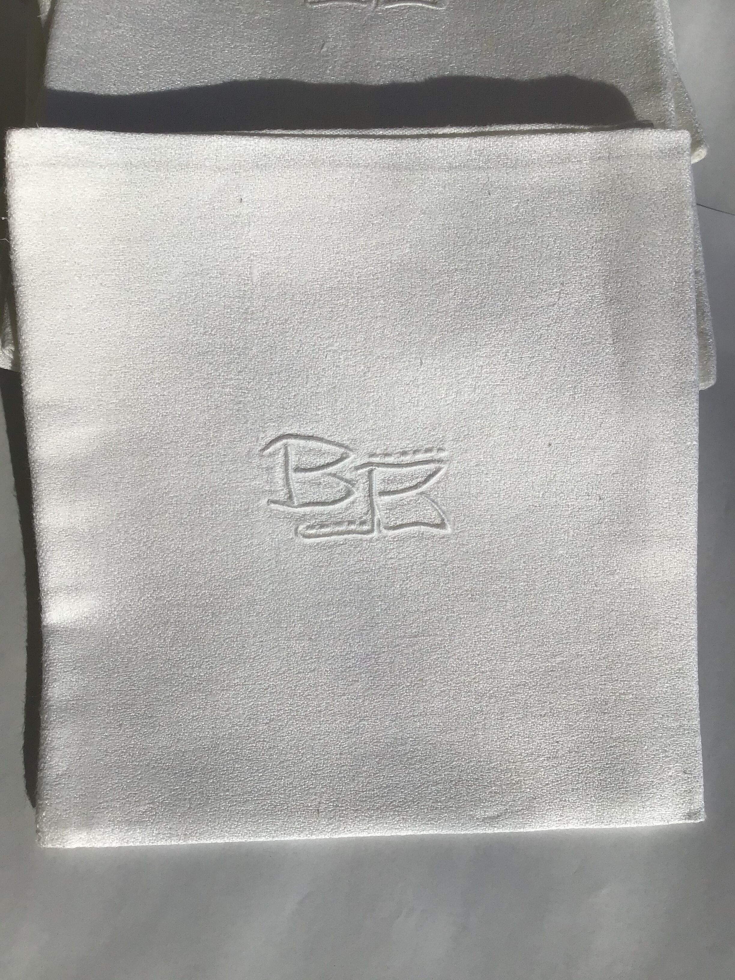 12 Square BB towels damask Art Deco style