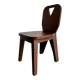Retro brutalist chair in dark solid wood