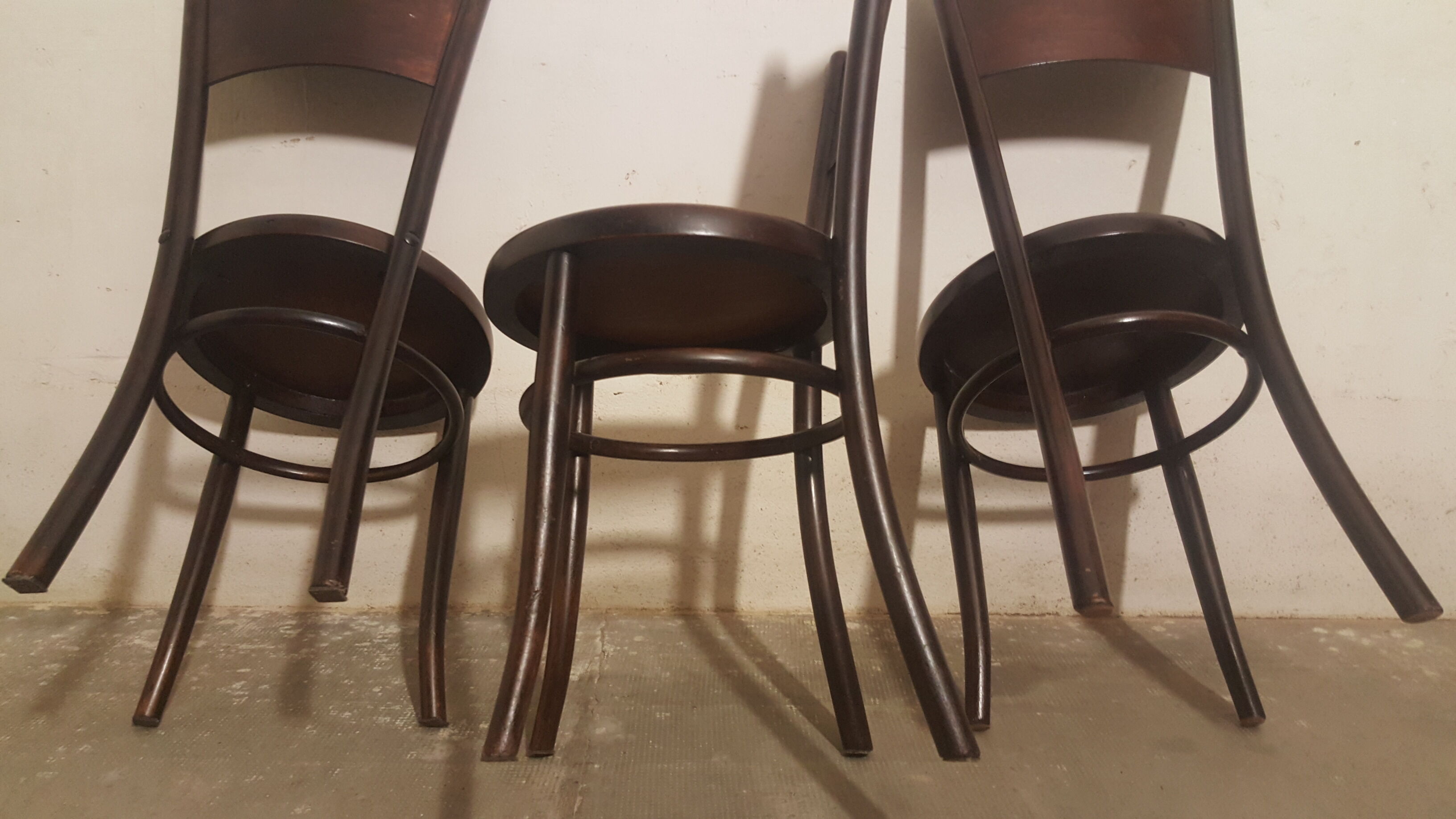 Set of 3 "fischel" bistro chairs