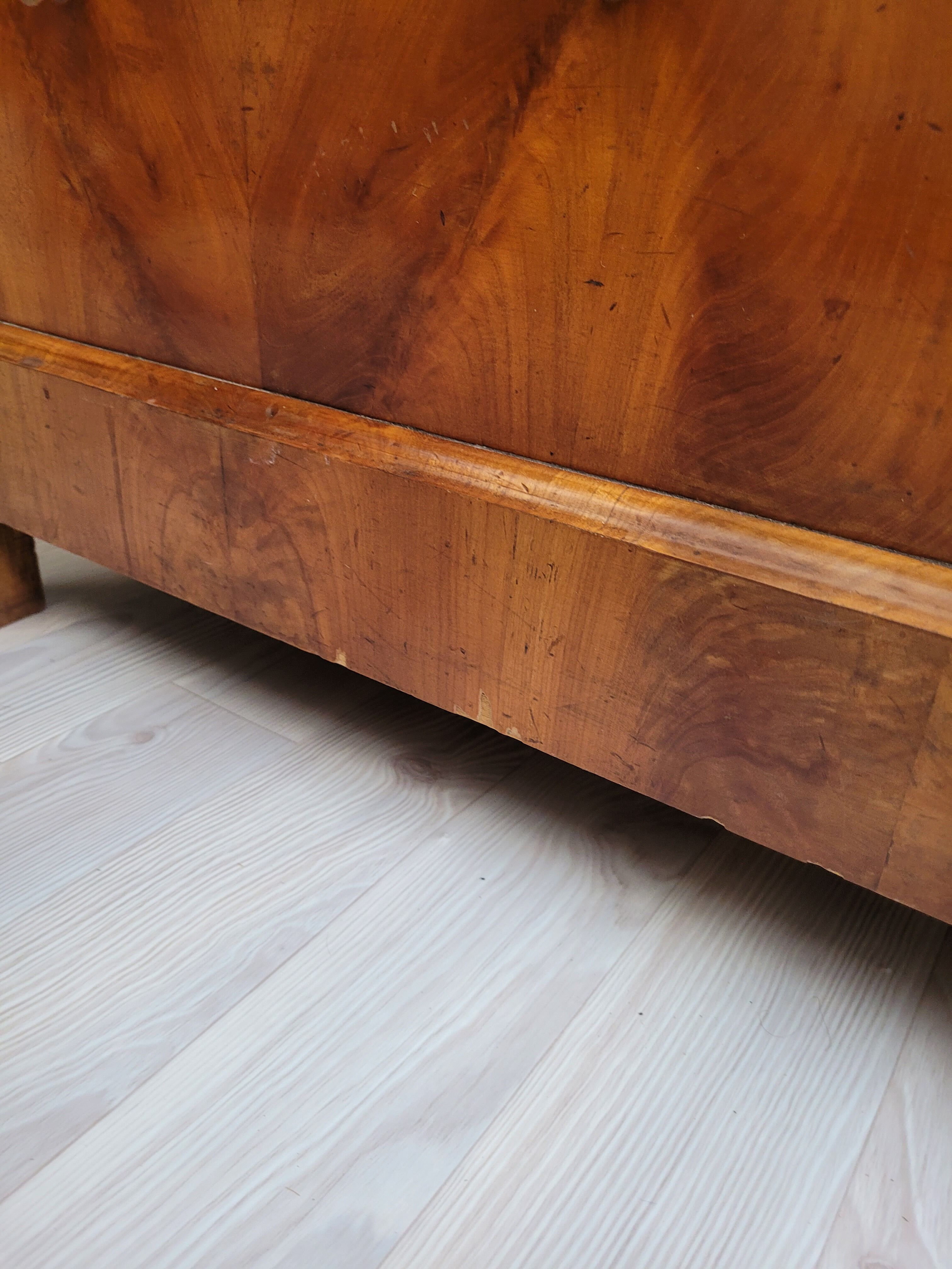 Antique wooden chest bench