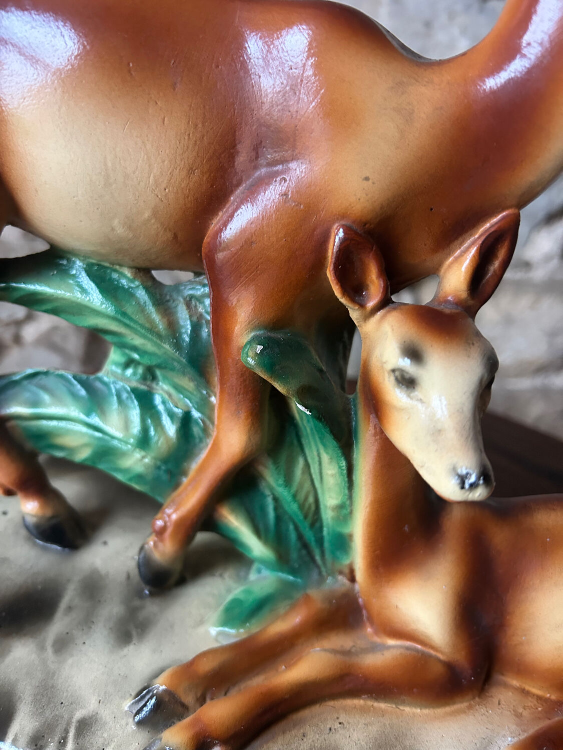 1950s ceramic animal figurines of deer