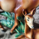 1950s ceramic animal figurines of deer