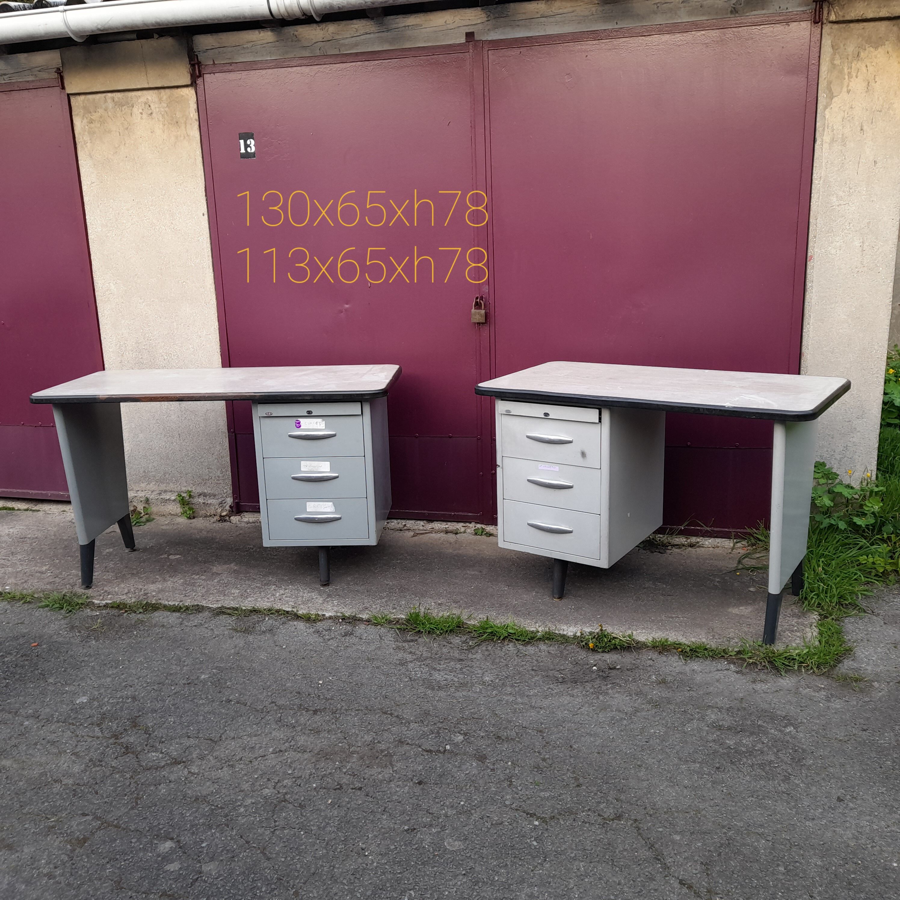 Couple de bureaux années 50