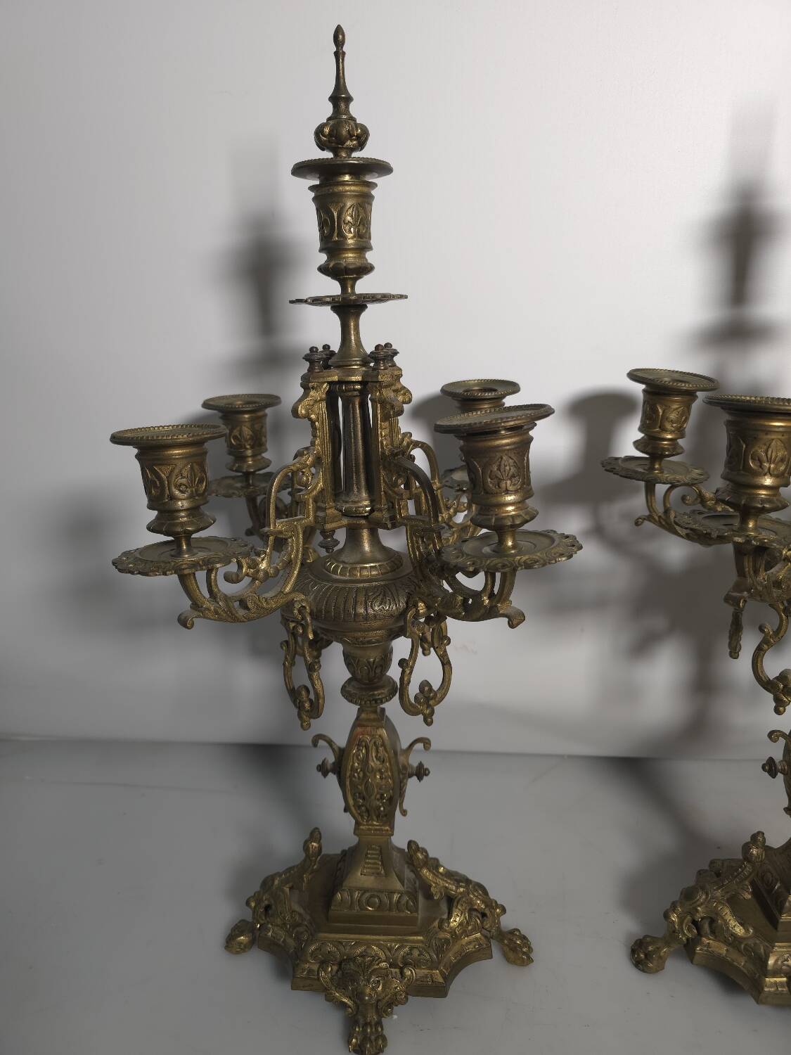 Pair of bronze candlesticks