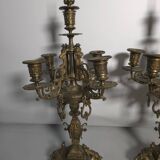 Pair of bronze candlesticks