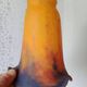 Le Verre Français croix Lorraine - Tulipe verre marmoréen orangé