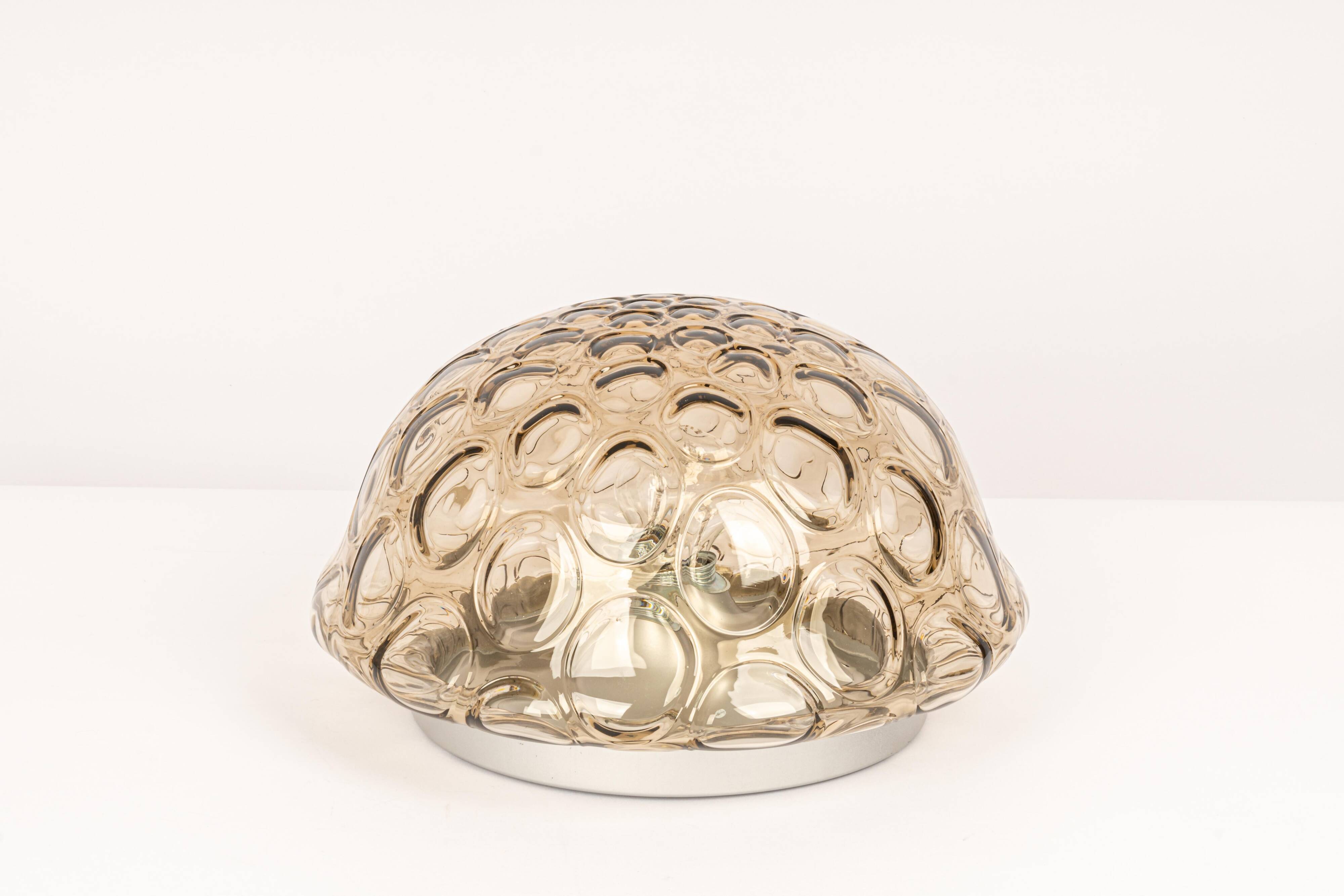 Wall/Ceiling Light in Smoked Glass, Sputnik, Germany