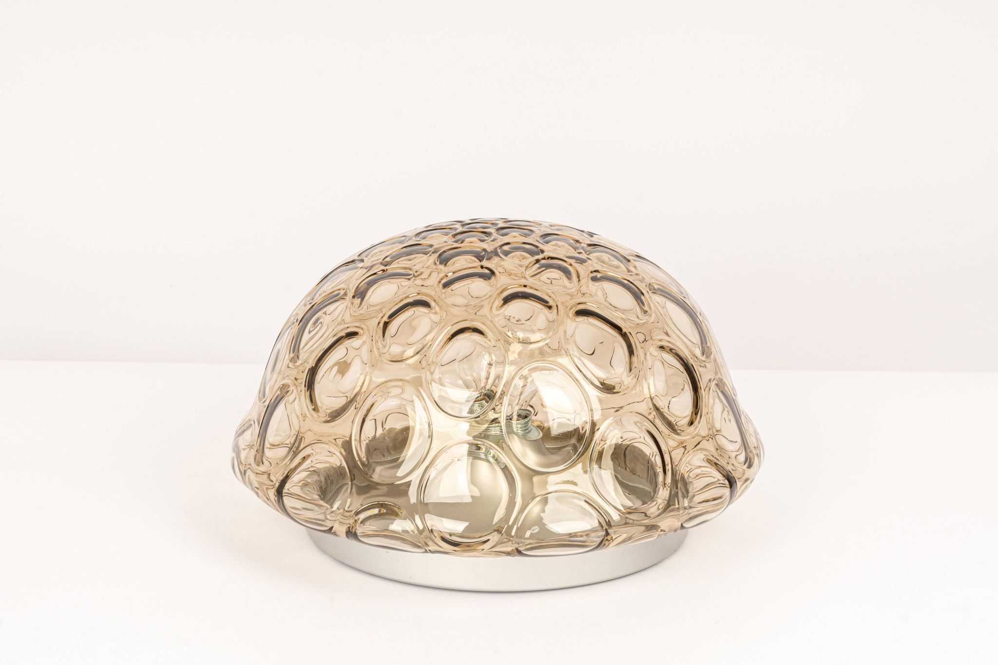 Plafonnier Midcentury en Verre Fumé, Sputnik, Allemagne