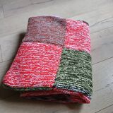 Plaid patchwork hand-knitted