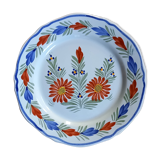 HB Quimper plate with floral decoration
