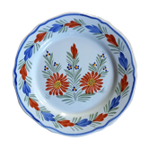 Assiette HB Quimper à décor fleuri