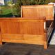 19th century walnut roller boat bed
