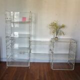 Plexiglas bookcase / storage 1970