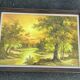 Large landscape painting - Mountain scene at dusk