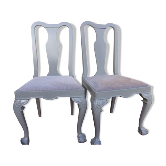Lot de 2 chaises chippendale