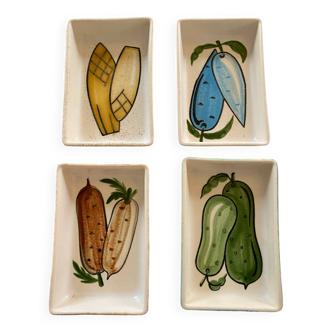 Ramekins with vegetable decoration ´60
