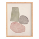 Painting on paper - abstract illustration "pebbles" signed eawy