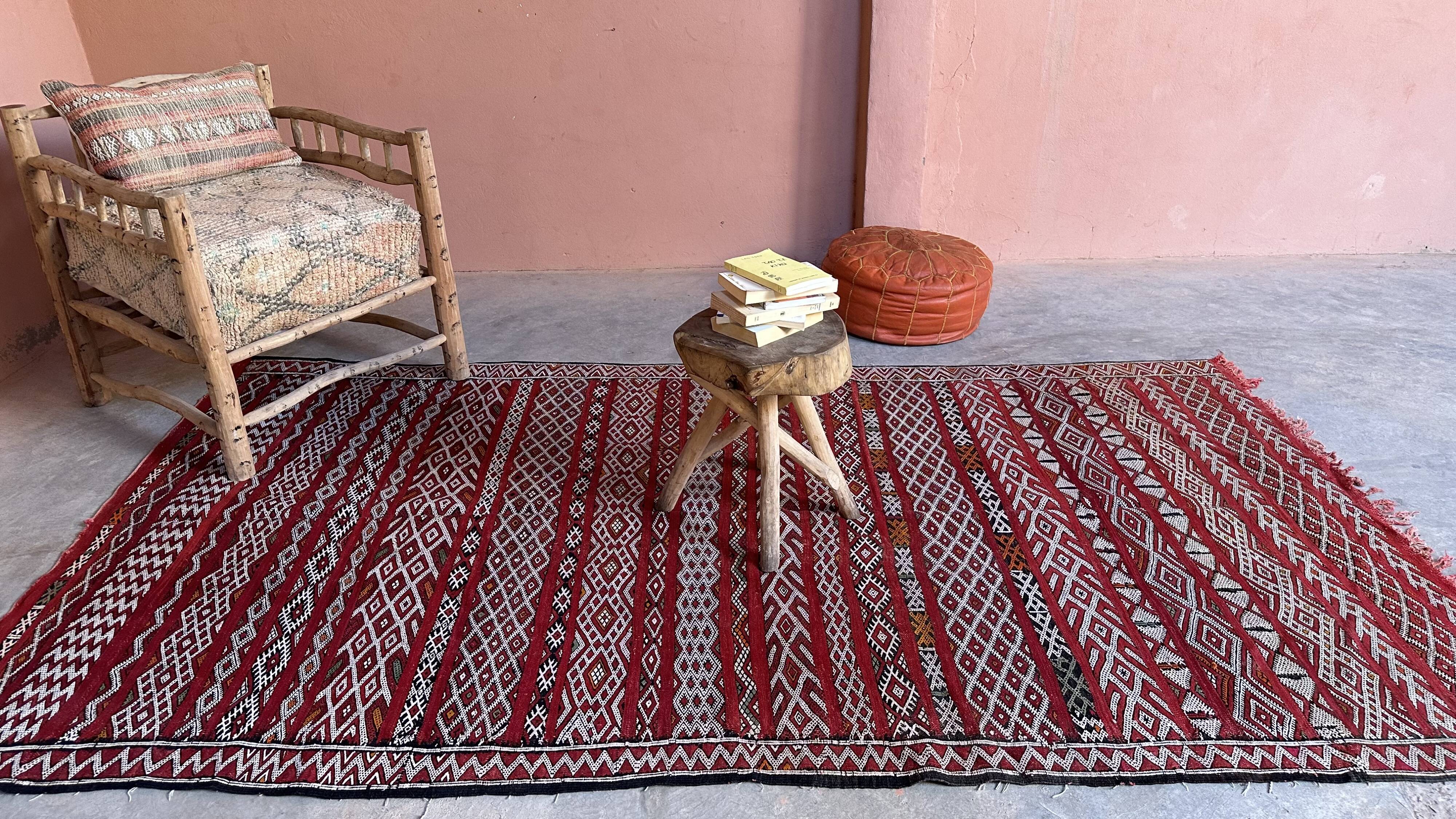 Moroccan Kilim Zemmour Rug - 290 x 157 cm