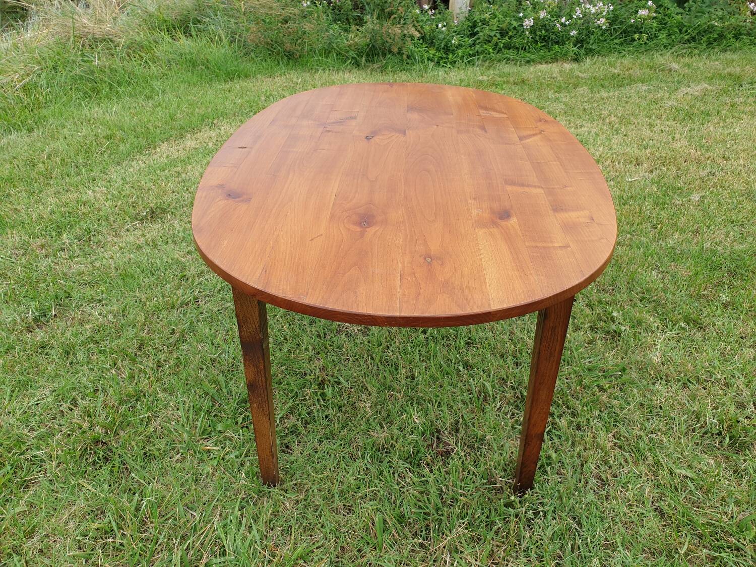 Oval cherry farmhouse table