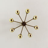 Sputnik brass flush lamp