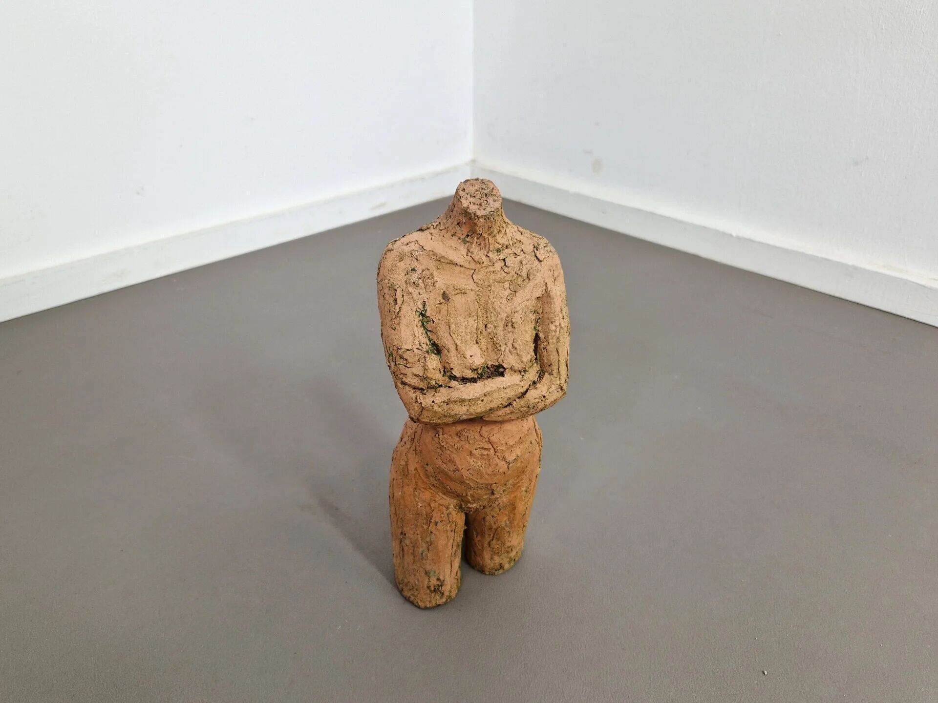 Vintage terracotta sculpture | Female torso