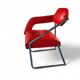 2 chaises en cuir rouge par Eileen Gray pour Alivar