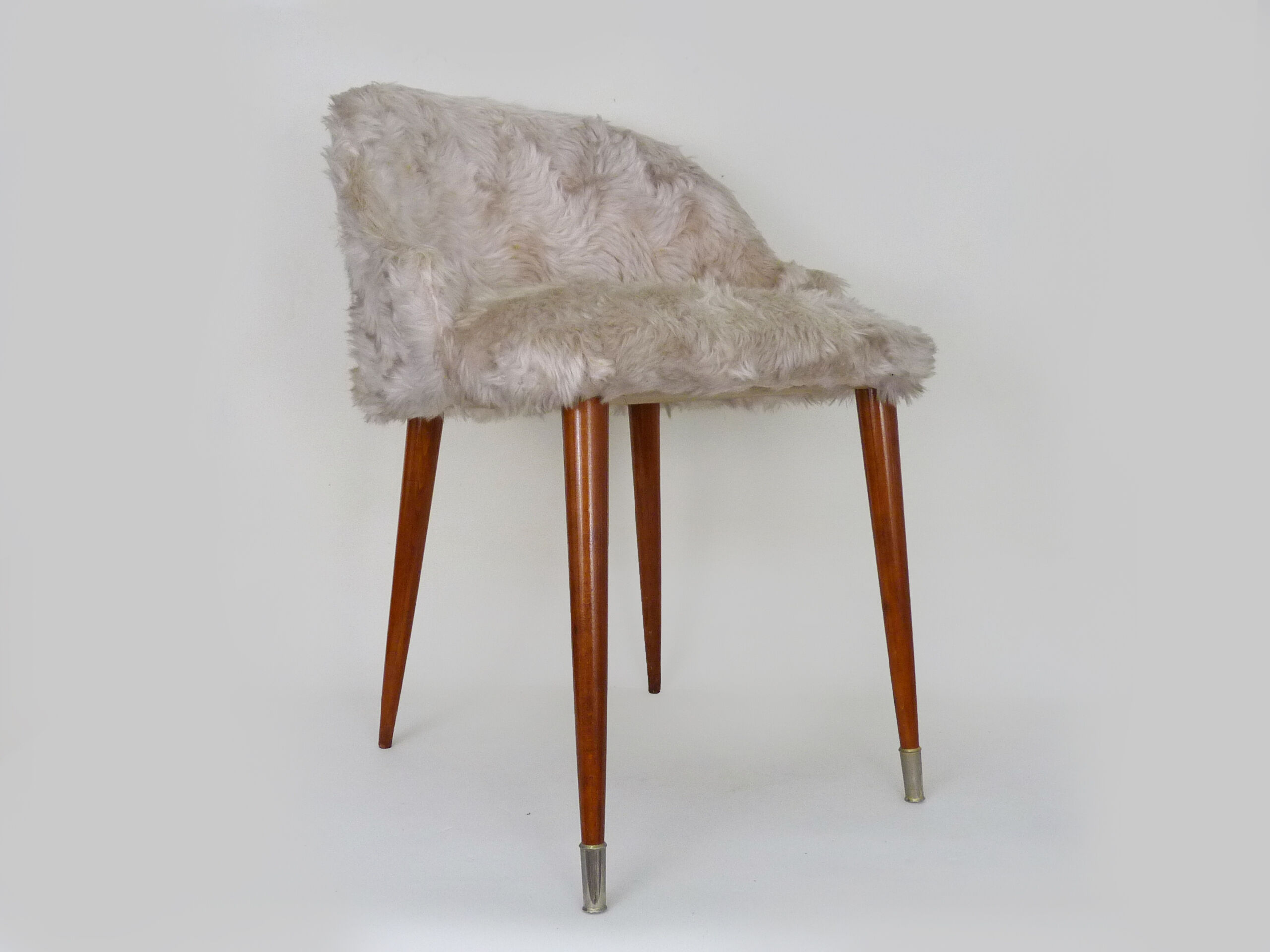 Pair of chairs moumoute wooden compass legs year 60