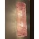 Italian Murano Glass Pink “Cocodrile” Wall Sconces in Modern Organic Style
