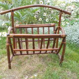 Vintage bamboo magazine door