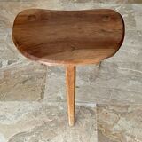Vintage wooden tripod stool 1950