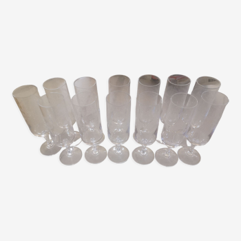 Service de verres Matignon en cristal d'Arques