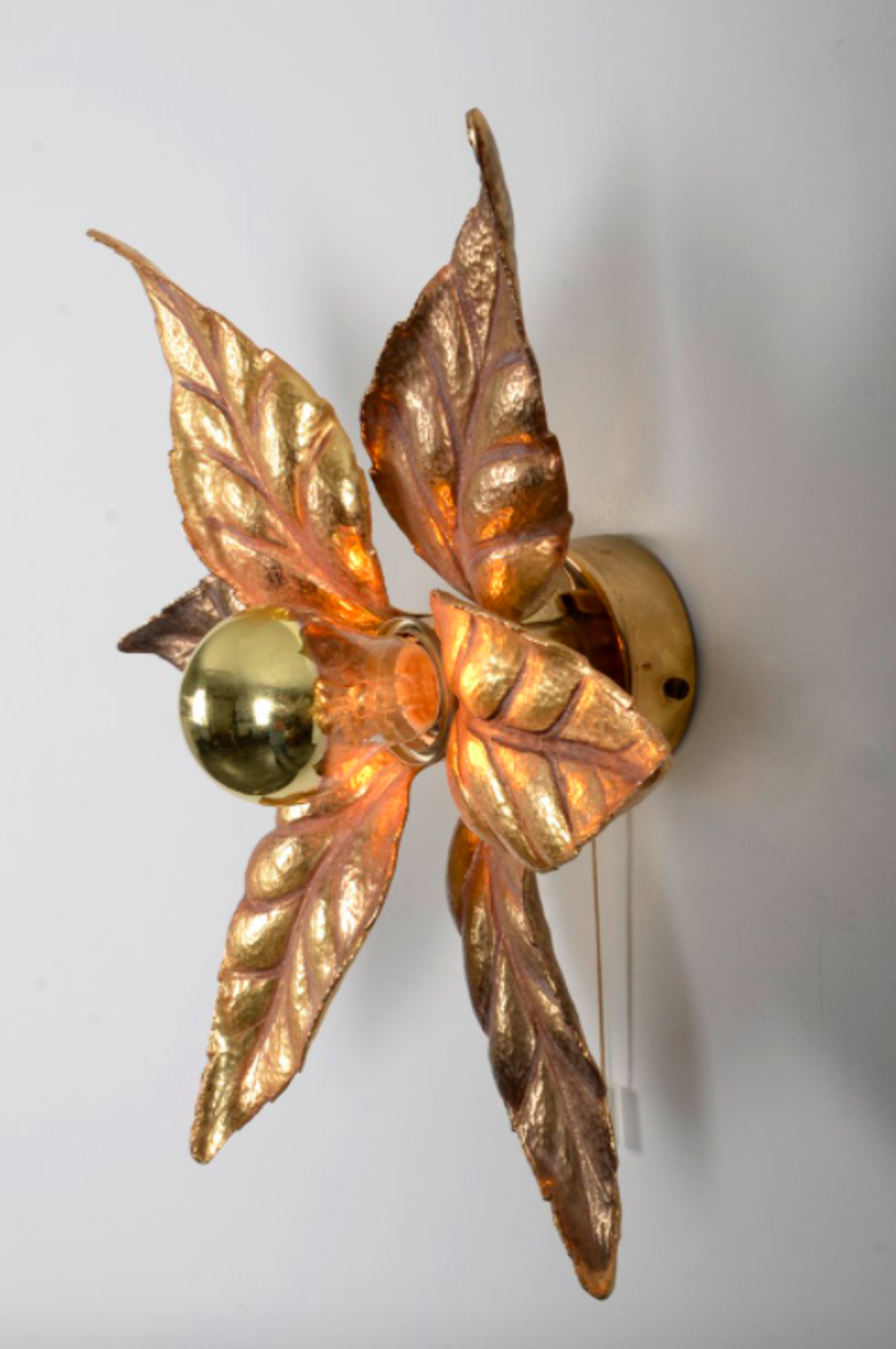 Massive Lighting 1970 Brass Willy Daro Flower Applique