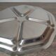 Vintage silver-plated metal tray.