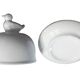 Small butter dish in porcelain