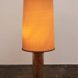 Brutalist Table Lamp Marble & Glass, Vintage 1980