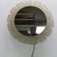 Egon hillebrand round acrylic illuminated mirror with lightening, 1970's germany