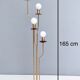 Brass, varnished metal and plexiglas floor lamp "alberelli" by c. la gaipa, 2020