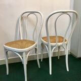 Pair of chairs bistro cane