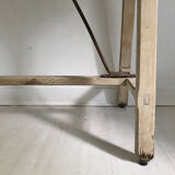 Old raw wood workbench