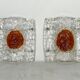 Mazzega, Mid-Century Modern Large Murano glass sconces. Set of two
