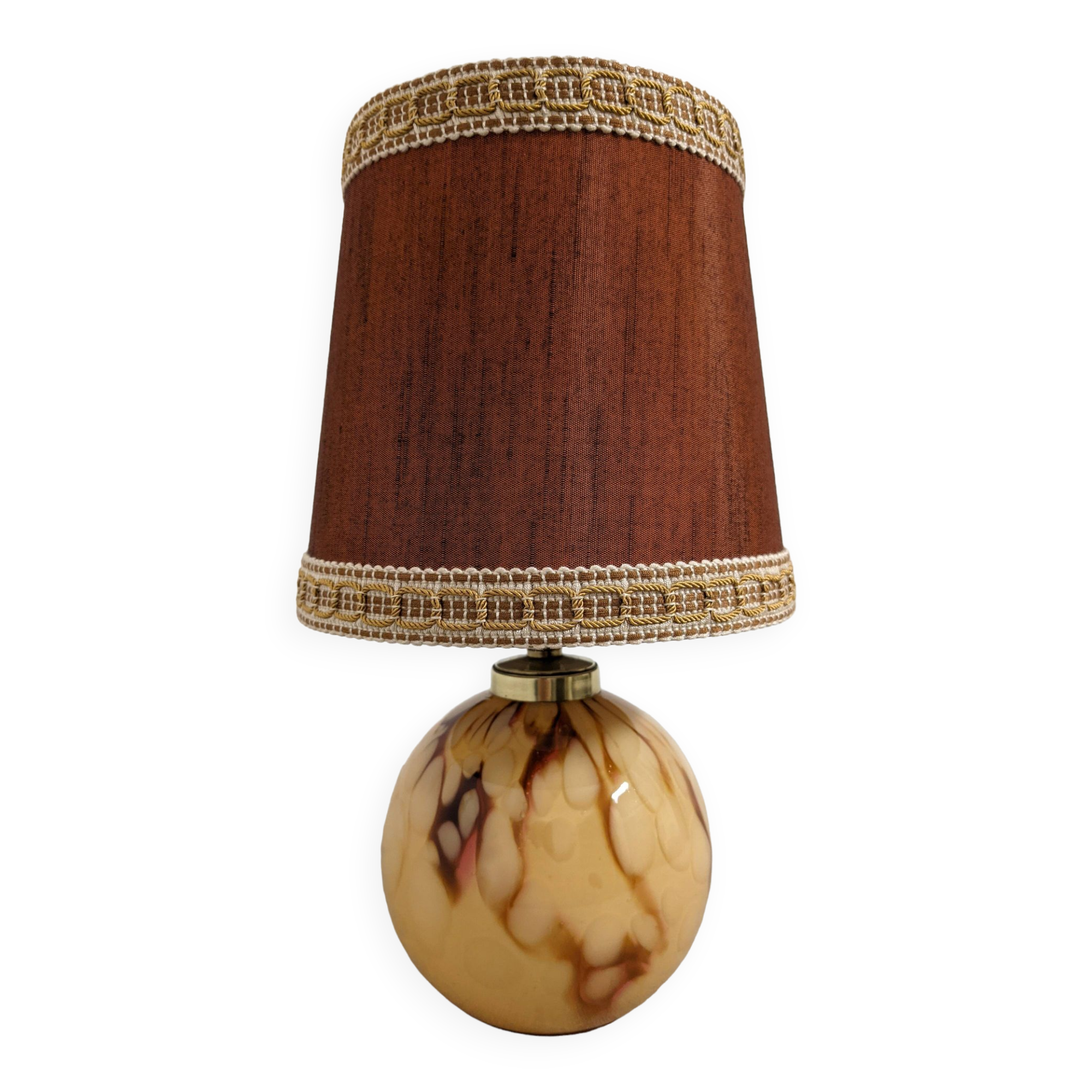 Glass ball bedside lamp from the 50s/60s
