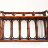 Vintage rattan wall shelf 1960