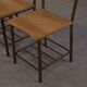 Set of 4 industrial oak chairs, 1950
