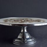 Art-deco standing cake tray - floral decor