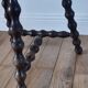 Stool vintage tripod wooden plant beaded feet