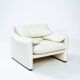Chaise Maralunga de Vico Magistretti en cuir blanc