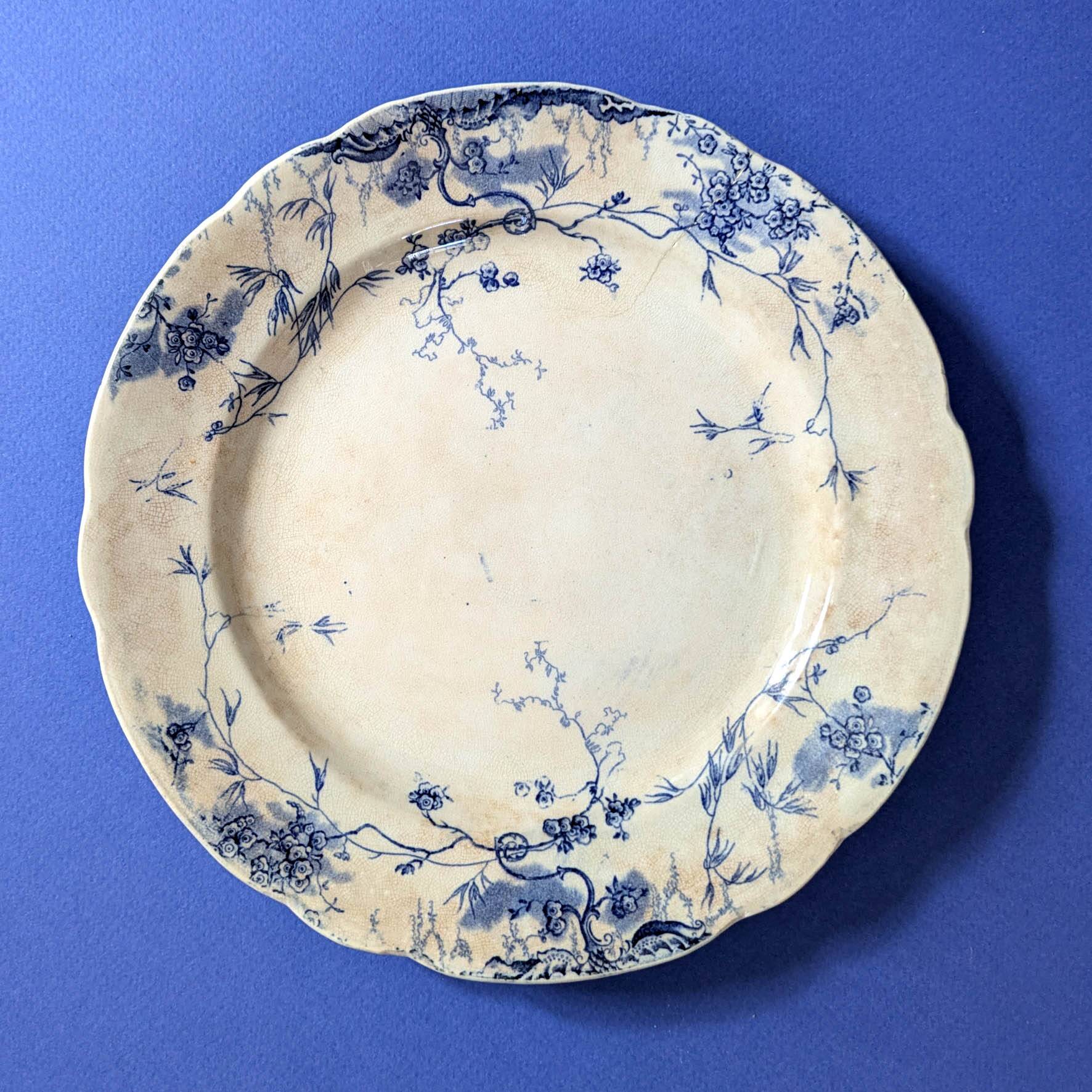 Set of 5 Empire Works Stoke on Trent "Zephyr" series dessert plates