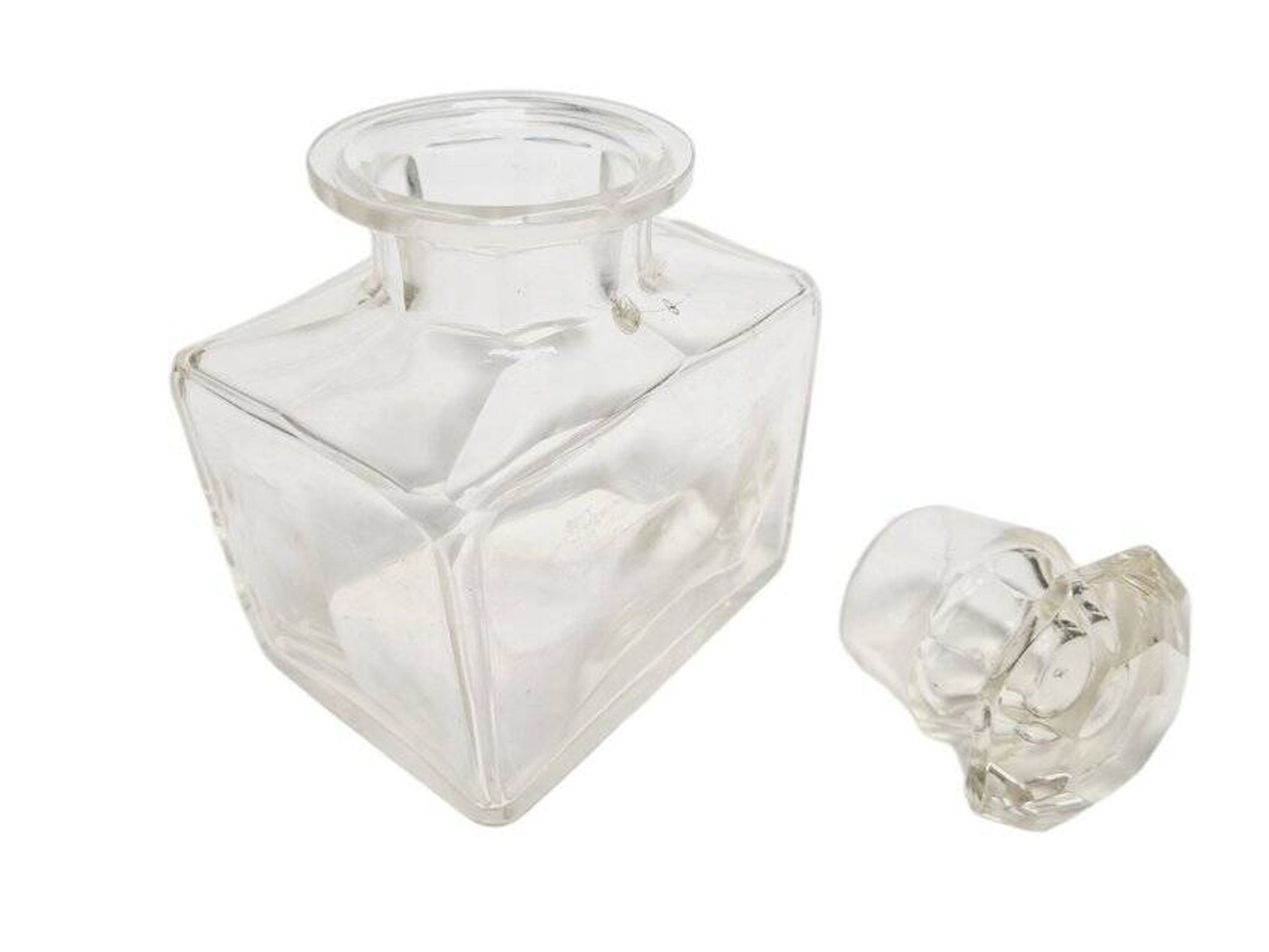 Biedermeier crystal tea box, Germany, 1890s