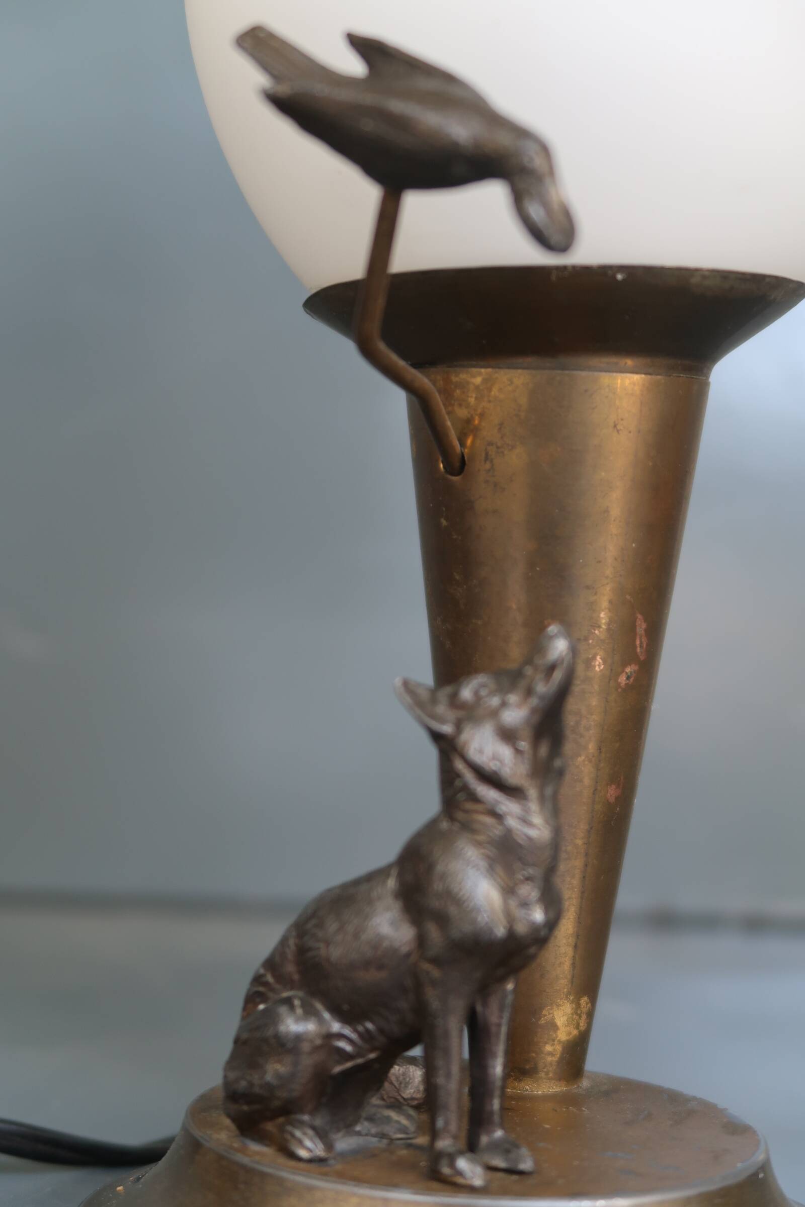 Lampe années 50 "le corbeau et le renard"